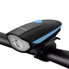 [Užsakomoji prekė] Švieselė pentru Bicicleta 1200mAh, 250lm - RockBros Front T6 LED (7588-BL) - Mėlynas