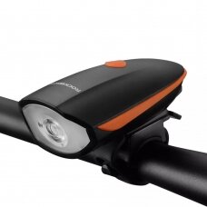 [Užsakomoji prekė] Švieselė pentru Bicicleta 1200mAh, 250lm - RockBros Front T6 LED (7588-OR) - Oranžinis