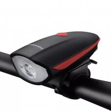 [Užsakomoji prekė] Švieselė pentru Bicicleta 1200mAh, 250lm - RockBros Front T6 LED (7588-R) - Raudonas