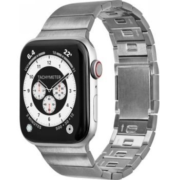 Apple Watch 42 / 44 / 45 / 49 mm – LAUT LINK 2.0 apyrankė - Sidabrinė