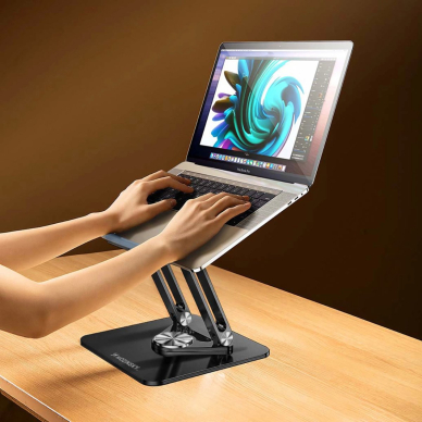 Wozinsky WRS-CPY84SB Nešiojamo kompiuterio stovas 360° aliuminis – juodas 4