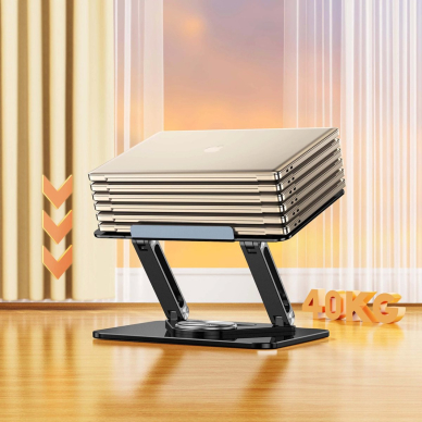 Wozinsky WRS-CPY84SB Nešiojamo kompiuterio stovas 360° aliuminis – juodas 5