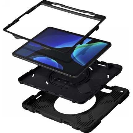iPad Pro 11" 1 / 2 / 3 / 4 ir iPad Air 10.9" 4 / 5 kartos LAUT Shield Enduro dėklas su Apple Pencil laikikliu – juodas 2 iPad Pro 11" 1 / 2 / 3 / 4 ir iPad Air 10.9" 4 / 5 kartos LAUT Shield Enduro dėklas su Apple Pencil laikikliu – juodas 2