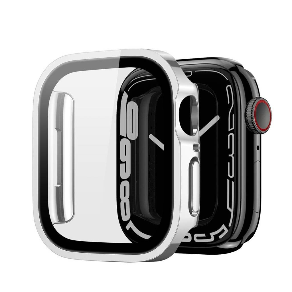 LCD apsauginis stikliukas/dėklas Dux Ducis Hamo Apple Watch 41mm sidabrinis LCD apsauginis stikliukas/dėklas Dux Ducis Hamo Apple Watch 41mm sidabrinis
