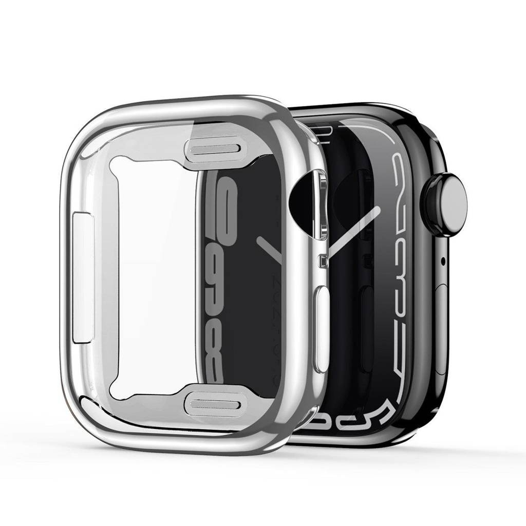 LCD apsauginis stikliukas/dėklas Dux Ducis Samo Apple Watch 45mm sidabrinis LCD apsauginis stikliukas/dėklas Dux Ducis Samo Apple Watch 45mm sidabrinis