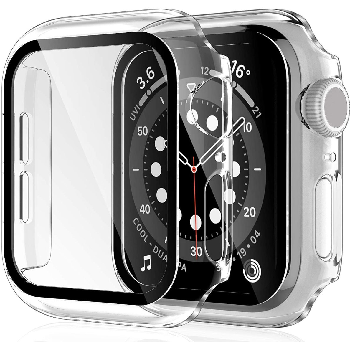 LCD apsauginis stikliukas 360 degree cover Apple Watch 45mm skaidrus LCD apsauginis stikliukas 360 degree cover Apple Watch 45mm skaidrus