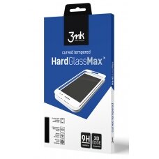 LCD apsauginis stikliukas 3MK Hard Glass Max Finger Print Samsung G998 S21 Ultra juodas