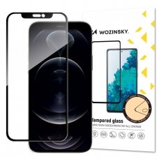 LCD apsauginis stikliukas Wozinsky 5D pritaikytas dėklui Iphone 12 Pro Max juodas
