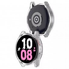 LCD apsauginis stikliukas/dėklas 360 degree cover Samsung Watch 4 40mm skaidrus