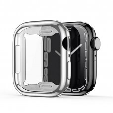 LCD apsauginis stikliukas/dėklas Dux Ducis Samo Apple Watch 45mm sidabrinis