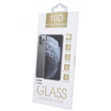 LCD apsauginis stikliukas 10D Full Glue Samsung S21 FE lenktas juodas  1