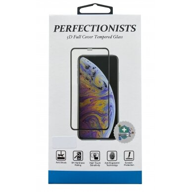 LCD apsauginis stikliukas 2.5D Perfectionists Iphone 13/13 Pro juodais kraštais  1