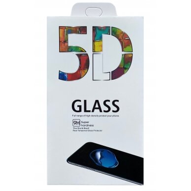 Lcd Apsauginis Stikliukas 5D Full Glue Apple Iphone 7/8/SE2020/SE2022 Baltais Kraštais  1