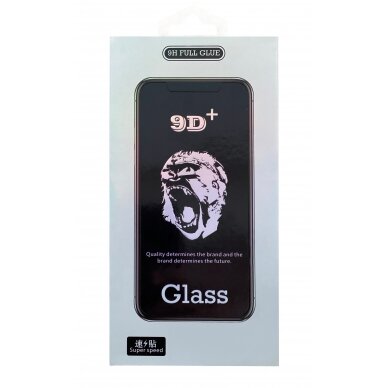 Lcd Apsauginis Stikliukas 9D Gorilla Apple Iphone 6/6S Baltais Kraštais  1