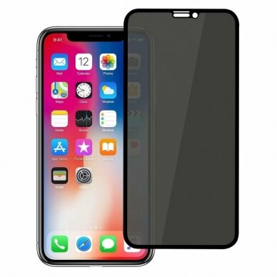 LCD apsauginis stikliukas Full Privacy Apple iPhone 13 Pro Max juodas LCD apsauginis stikliukas Full Privacy Apple iPhone 13 Pro Max juodas