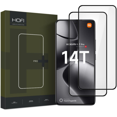Xiaomi 14T / 14T Pro LCD apsauginis stikliukas Hofi Glass Pro+ 2-Pack – juodas