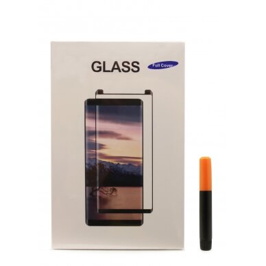 Lcd Apsauginis Stikliukas M1 5D Uv Glue Samsung N960 Note 9 Lenktas Skaidrus  1