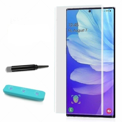 LCD apsauginis stikliukas M1 5D UV Glue Samsung S22 Ultra lenktas skaidrus LCD apsauginis stikliukas M1 5D UV Glue Samsung S22 Ultra lenktas skaidrus