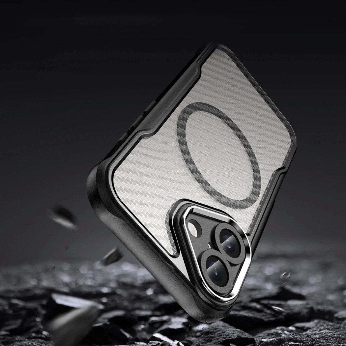 Akcija! Dėklas Leading Series MagSafe iPhone 16 Plus - Juodas  6