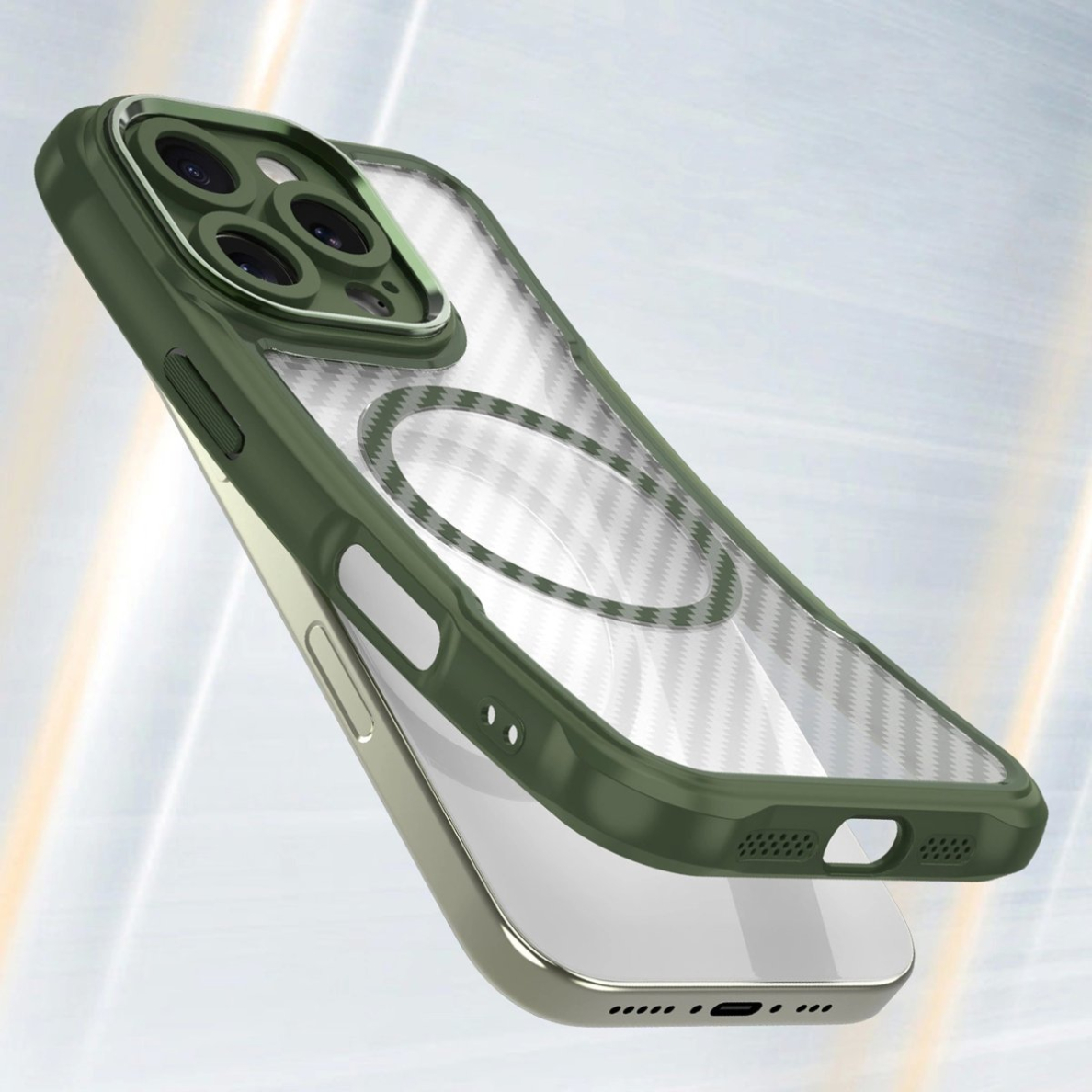 Dėklas Leading Series MagSafe iPhone 16 Pro Max - Žalias 3 Dėklas Leading Series MagSafe iPhone 16 Pro Max - Žalias 3