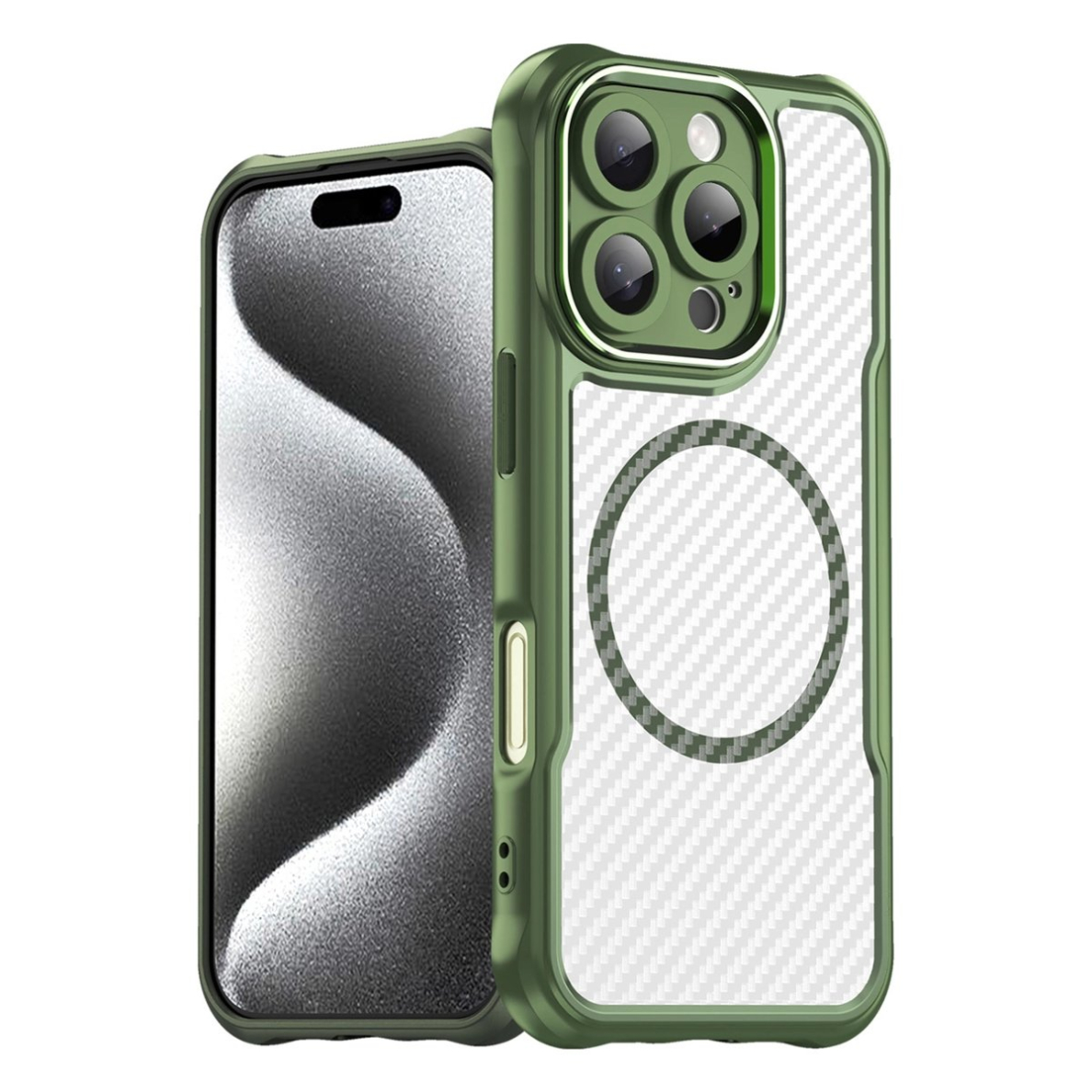 Dėklas Leading Series MagSafe iPhone 16 Pro Max - Žalias Dėklas Leading Series MagSafe iPhone 16 Pro Max - Žalias