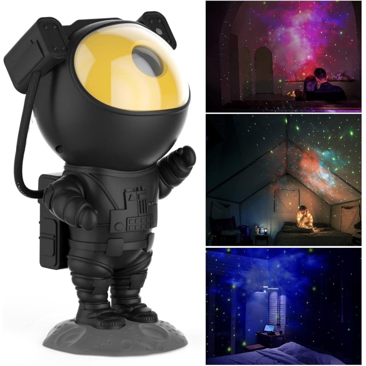 LED 3D galaktikų ir žvaigždžių projektorius „Astronaut“ – juodas LED 3D galaktikų ir žvaigždžių projektorius „Astronaut“ – juodas