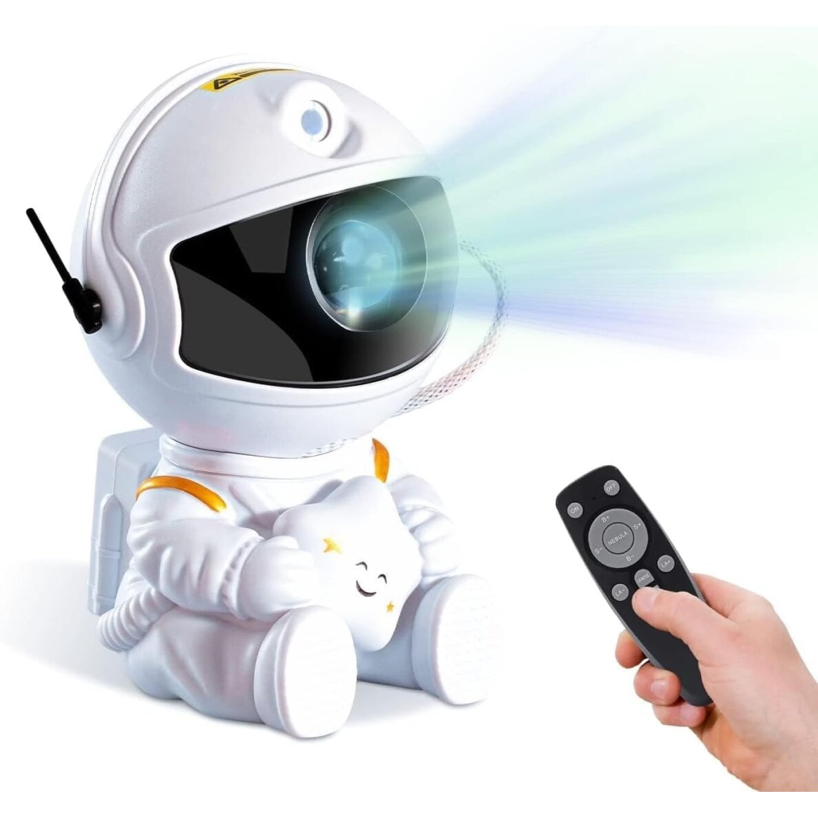 LED 3D galaktikų ir žvaigždžių projektorius „Mini Astronaut“ – baltas LED 3D galaktikų ir žvaigždžių projektorius „Mini Astronaut“ – baltas