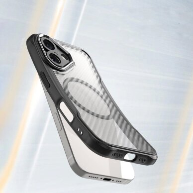 Akcija! Dėklas Leading Series MagSafe iPhone 16 Plus - Juodas  3