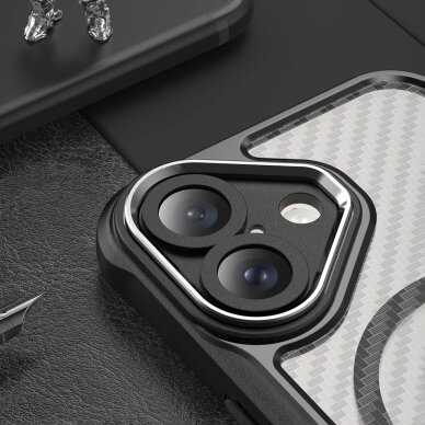 Akcija! Dėklas Leading Series MagSafe iPhone 16 Plus - Juodas  4