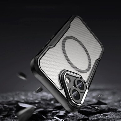 Akcija! Dėklas Leading Series MagSafe iPhone 16 Plus - Juodas  6