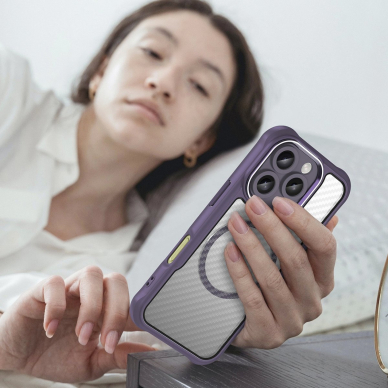 Dėklas Leading Series MagSafe iPhone 16 Pro - Violetinis 7 Dėklas Leading Series MagSafe iPhone 16 Pro - Violetinis 7