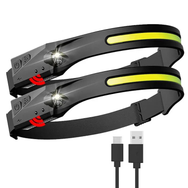 LED galvos prožektorius su IPX4 motion sensor USB-C 1200 mAh - Juodas 10 LED galvos prožektorius su IPX4 motion sensor USB-C 1200 mAh - Juodas 10