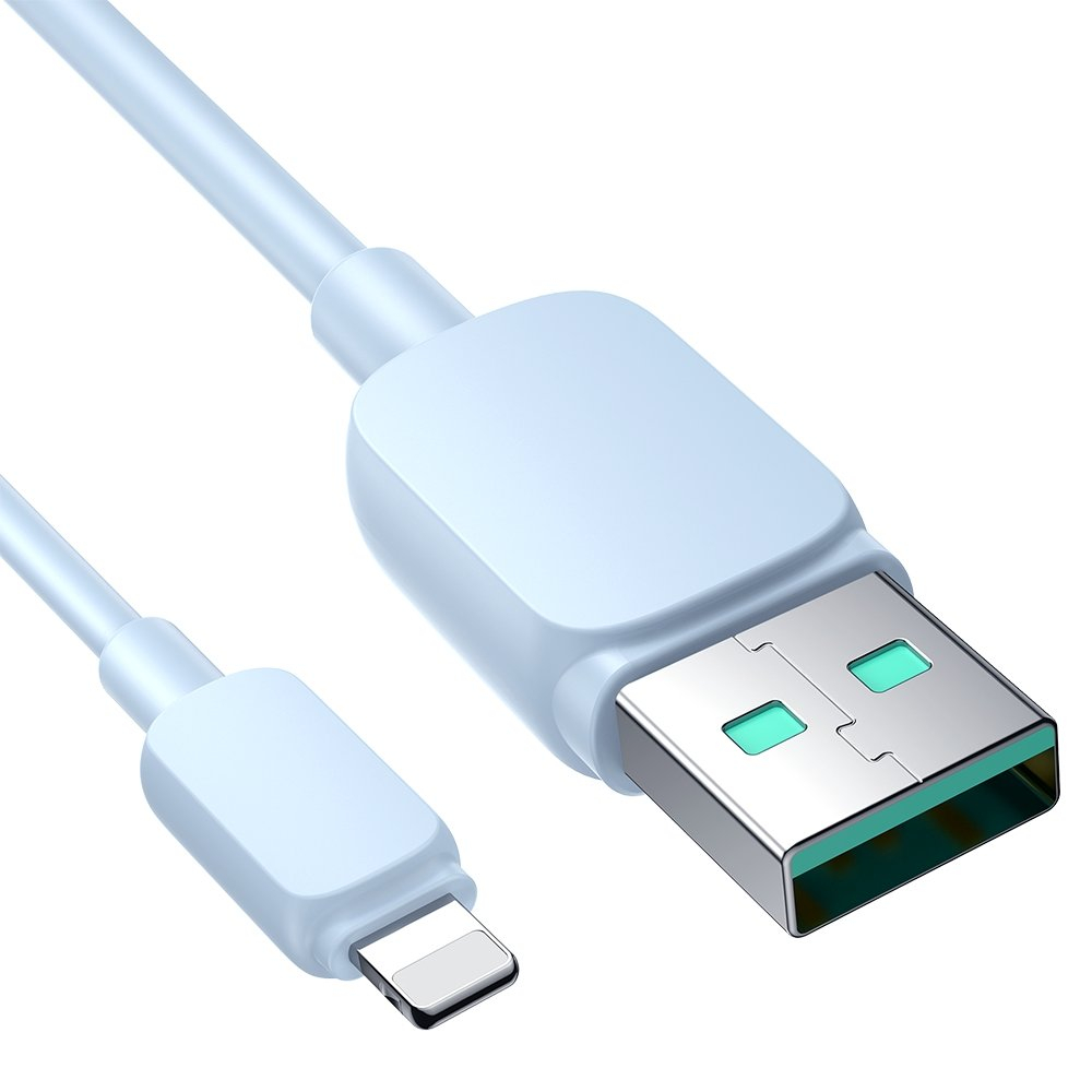 Lightning - USB 2.4A cable 1.2m Joyroom S-AL012A14 - Mėlynas 1 Lightning - USB 2.4A cable 1.2m Joyroom S-AL012A14 - Mėlynas 1