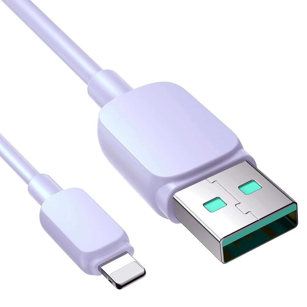 Lightning - USB 2.4A cable 1.2m Joyroom S-AL012A14 - Violetinis 1 Lightning - USB 2.4A cable 1.2m Joyroom S-AL012A14 - Violetinis 1