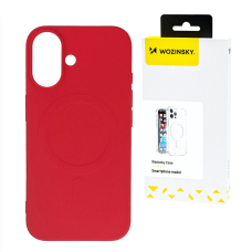Liquid silikoninis dėklas su MagSafe Samsung Galaxy S25 Ultra – raudonas