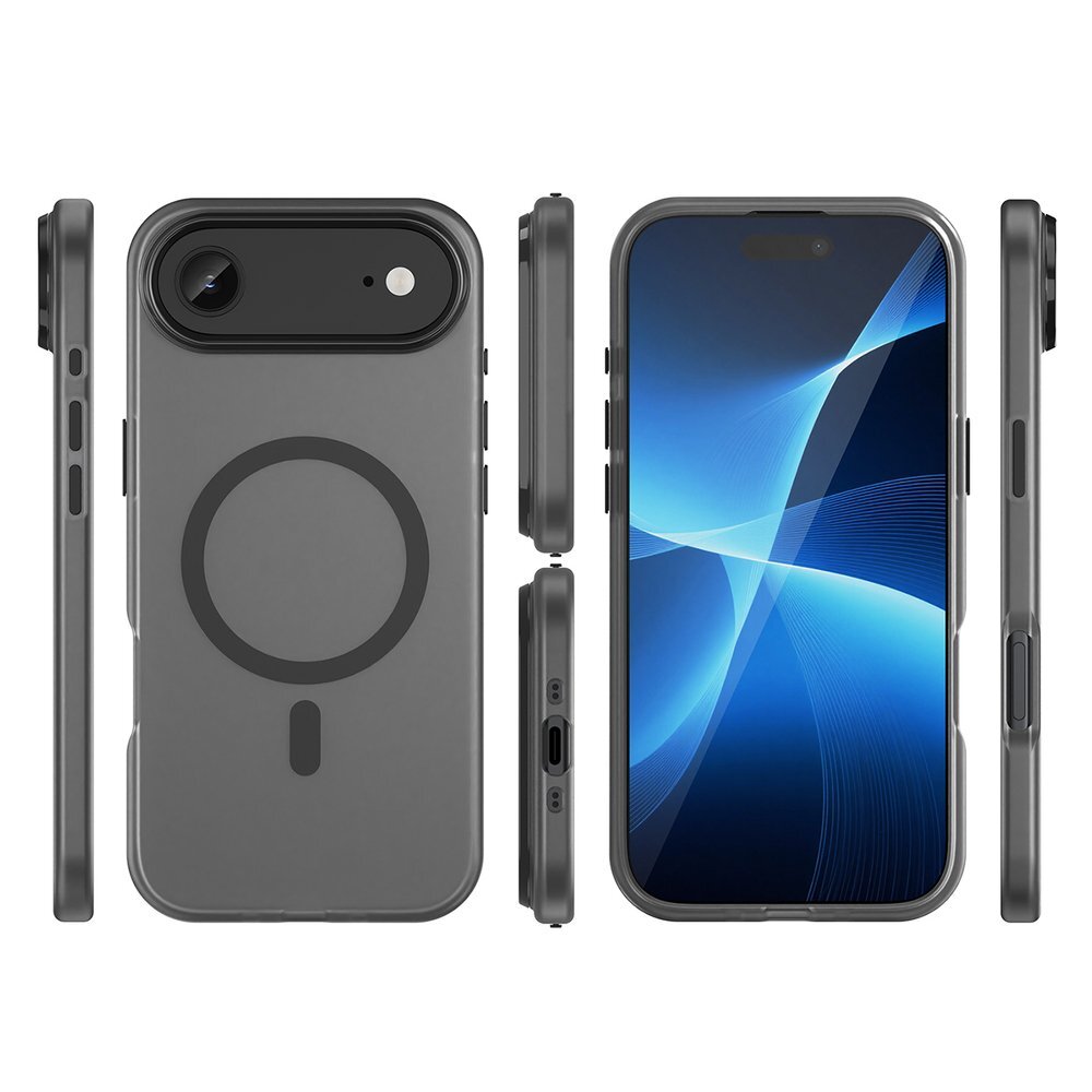 iPhone 17 Air Magnetic Abrasive dėklas, suderinamas su MagSafe – matinės juodos spalvos 2 iPhone 17 Air Magnetic Abrasive dėklas, suderinamas su MagSafe – matinės juodos spalvos 2