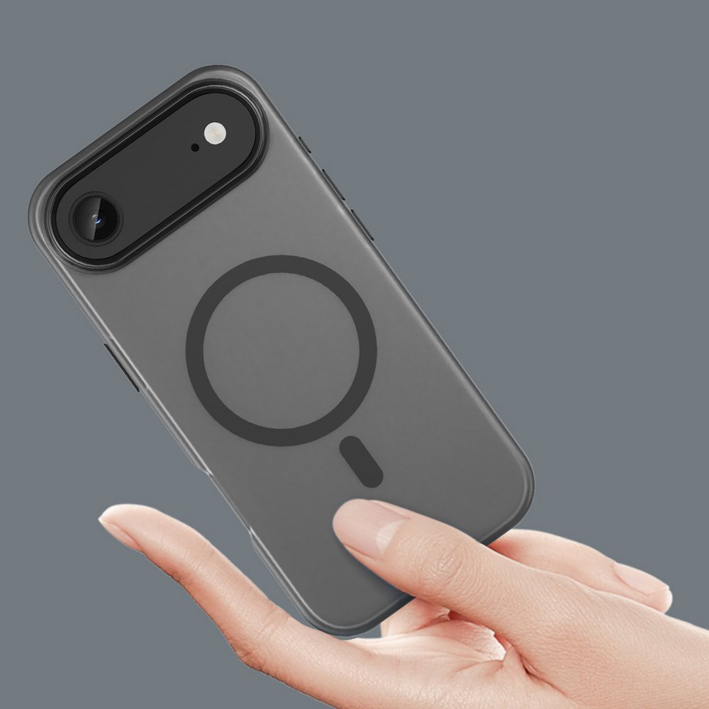 iPhone 17 Air Magnetic Abrasive dėklas, suderinamas su MagSafe – matinės juodos spalvos 4