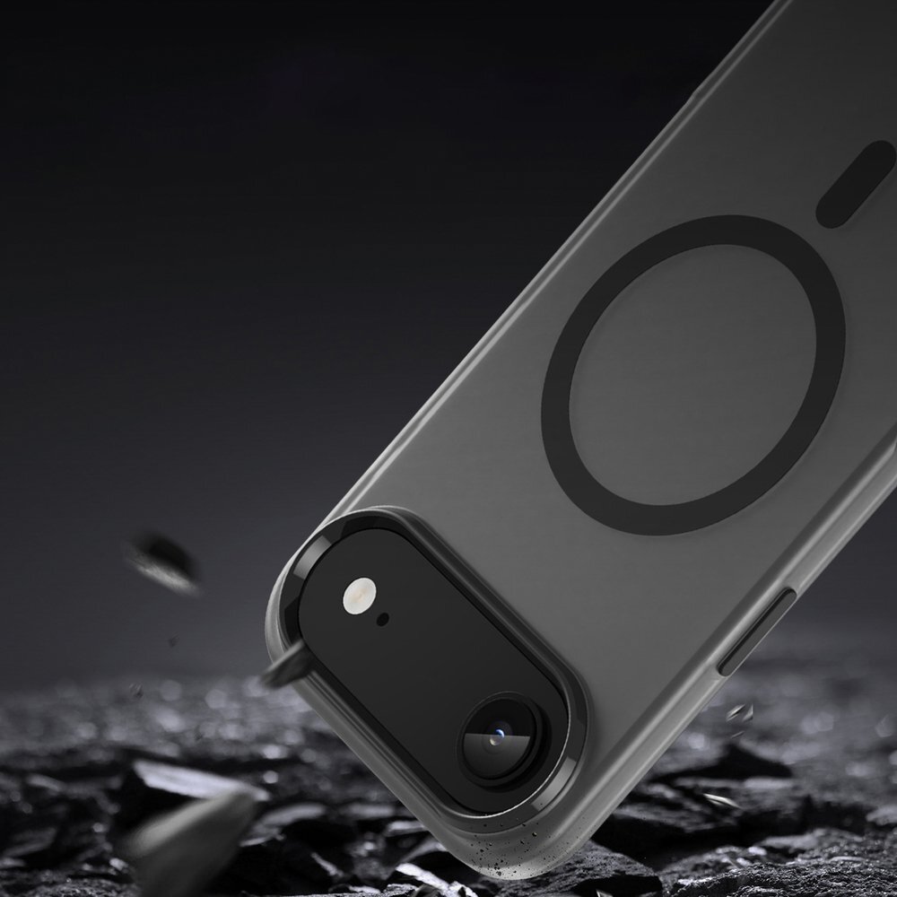 iPhone 17 Air Magnetic Abrasive dėklas, suderinamas su MagSafe – matinės juodos spalvos 6