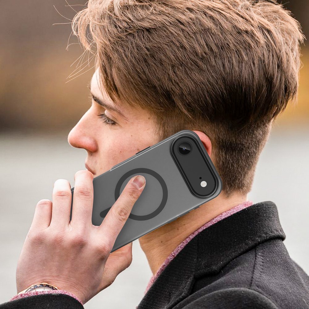 iPhone 17 Air Magnetic Abrasive dėklas, suderinamas su MagSafe – matinės juodos spalvos 8