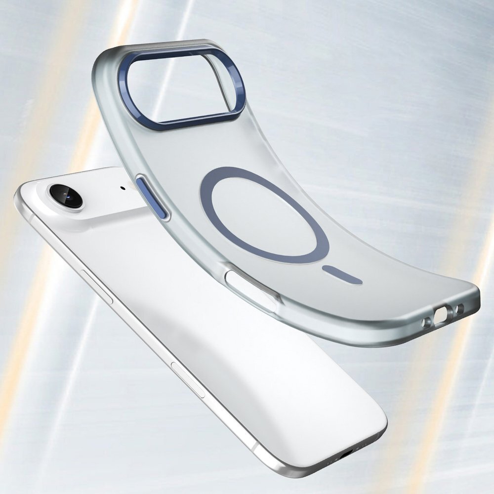 iPhone 17 Air Magnetic Abrasive dėklas, suderinamas su MagSafe – matinės mėlynos spalvos 5