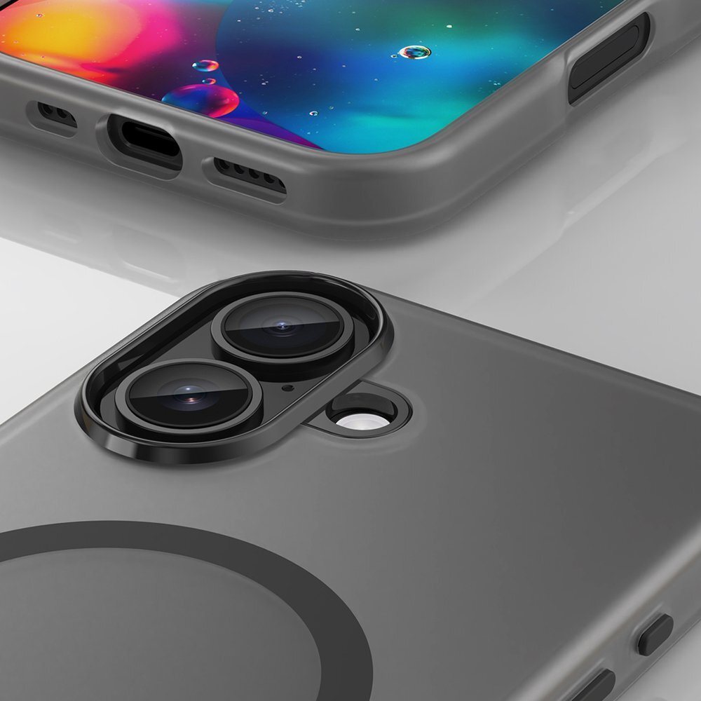 iPhone 17 Magnetic Abrasive dėklas, suderinamas su MagSafe – matinės juodos spalvos 8