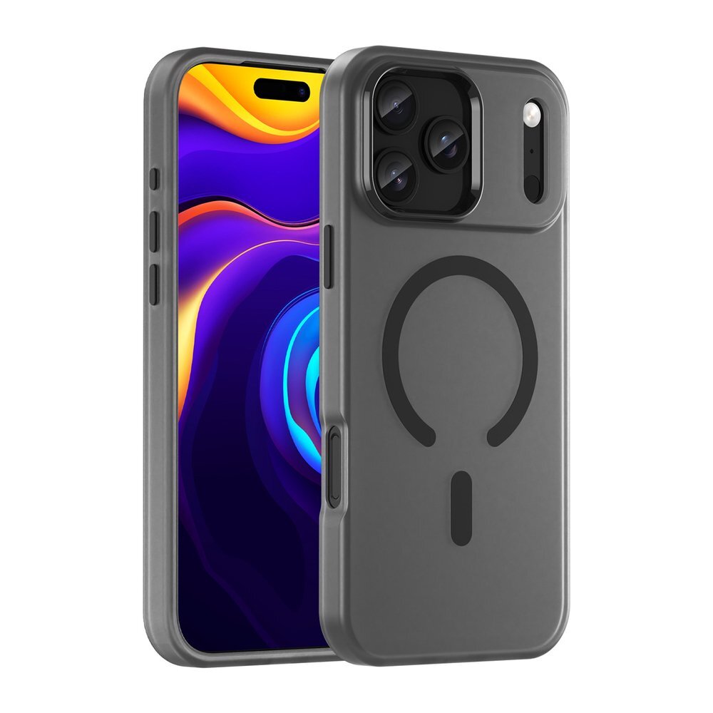 iPhone 17 Pro Magnetic Abrasive dėklas, suderinamas su MagSafe – matinės juodos spalvos iPhone 17 Pro Magnetic Abrasive dėklas, suderinamas su MagSafe – matinės juodos spalvos