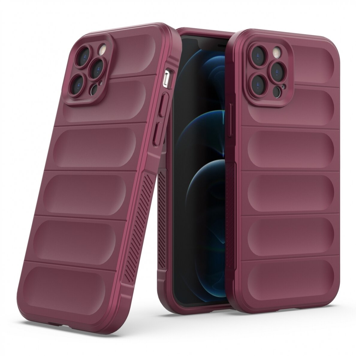 Dėklas Magic Shield Case iPhone 12 Pro Bordo 3 Dėklas Magic Shield Case iPhone 12 Pro Bordo 3