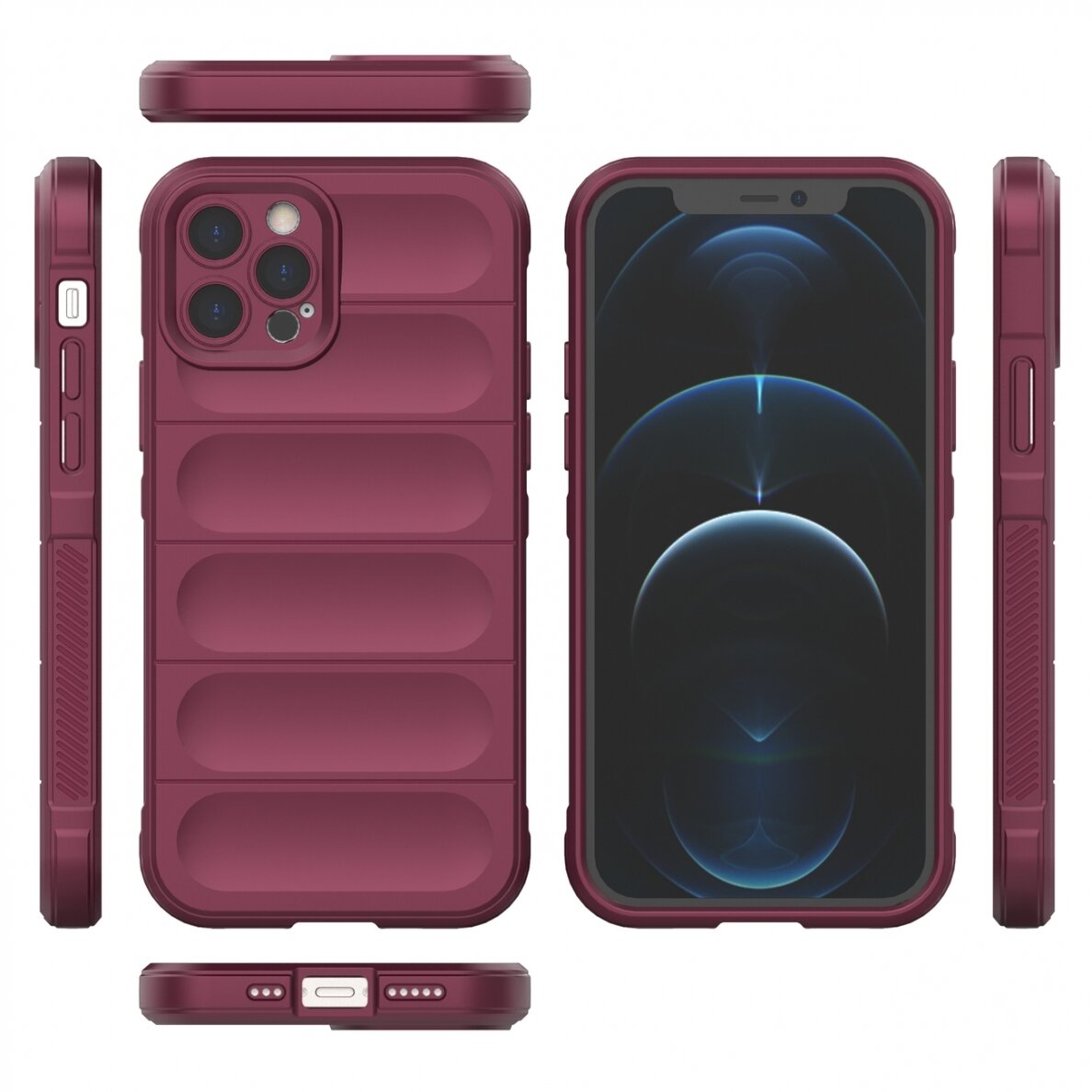 Dėklas Magic Shield Case iPhone 12 Pro Bordo 5 Dėklas Magic Shield Case iPhone 12 Pro Bordo 5