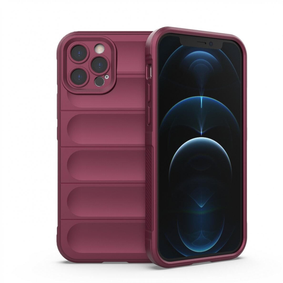 Dėklas Magic Shield Case iPhone 12 Pro Bordo