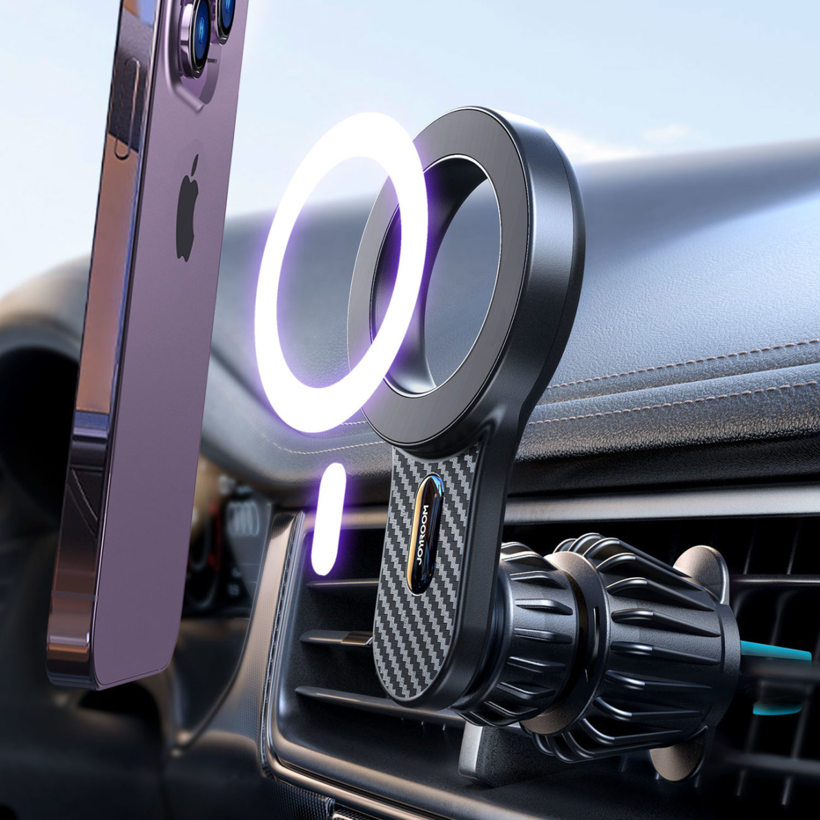Magnetic car holder for iPhone with MagSafe Joyroom JR-ZS355 - black 6 Magnetic car holder for iPhone with MagSafe Joyroom JR-ZS355 - black 6