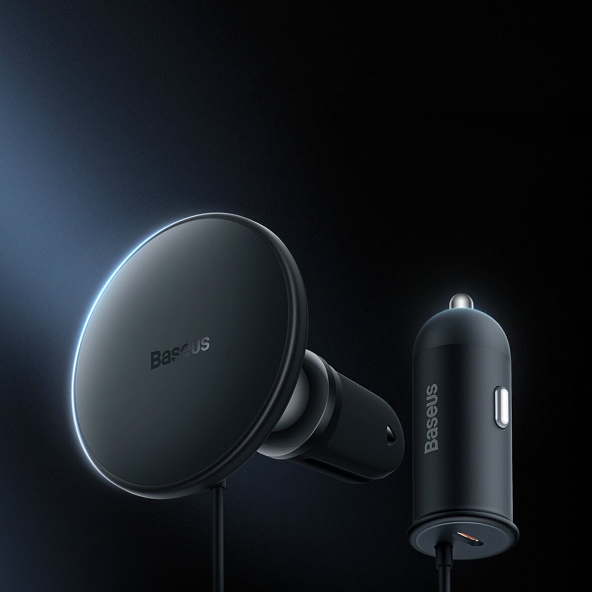 MagSafe 15W USB C 25W Baseus CW01 inductive car charger - black 2 MagSafe 15W USB C 25W Baseus CW01 inductive car charger - black 2