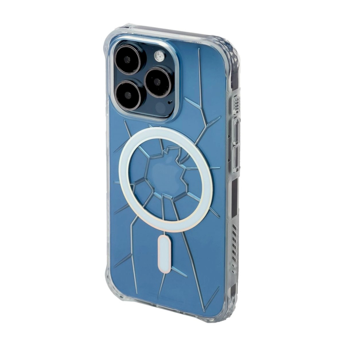 MagSafe Kingxbar PQY Crack Series Silikoninis dėklas skirta iPhone 15 Pro - Permatomas MagSafe Kingxbar PQY Crack Series Silikoninis dėklas skirta iPhone 15 Pro - Permatomas