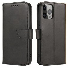 Atverčiamas dėklas Magnet Case Google Pixel 7 cover with flip wallet stand juodas
