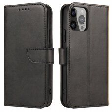 Atverčiamas dėklas Magnet Case elegant iPhone 13 Pro Juodas